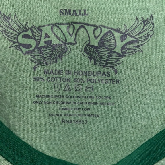 NWT- Savvy, green Mountain Dew tank top, size small. 50%, cotton, 50% polyester. - Picture 4 of 6